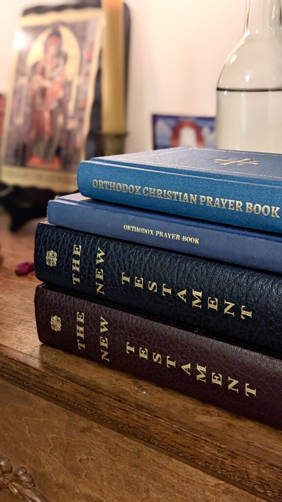 Orthodox prayer books and bible