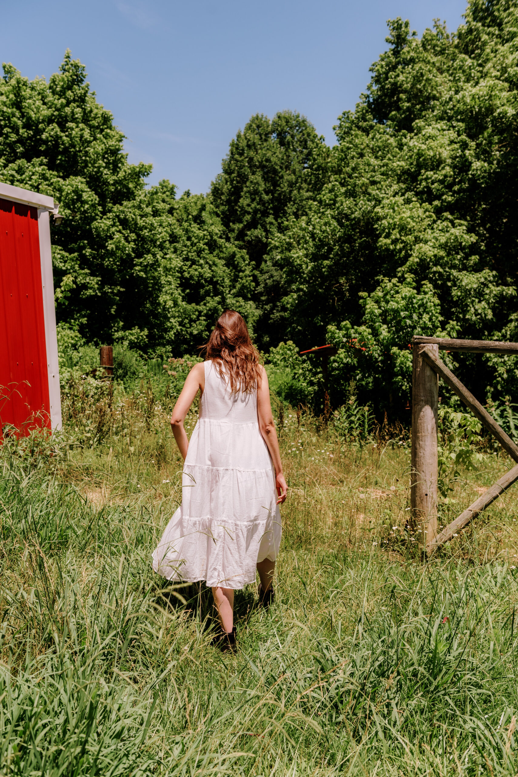 walking on the farm