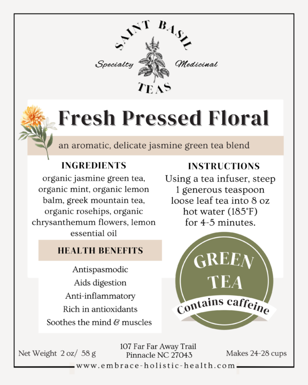 Fresh Pressed Floral Green Tea - Image 2