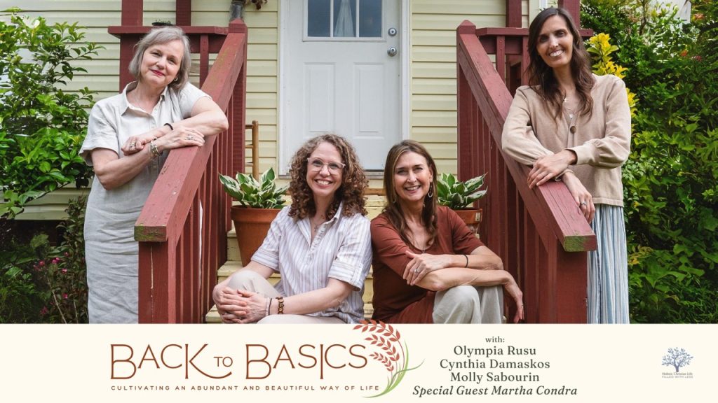 ladies on stairs promoting back to basics course