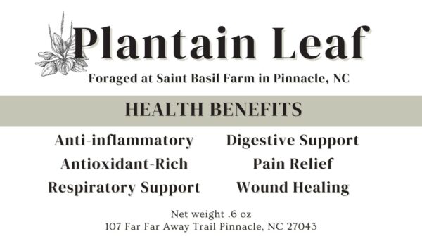 label of plantain leaf