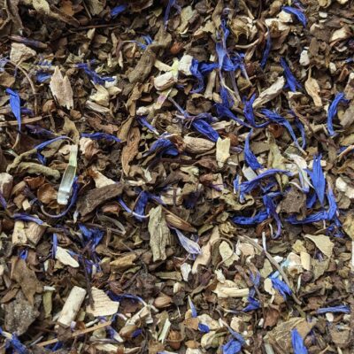 loose leaf tea balanced as a bluebird