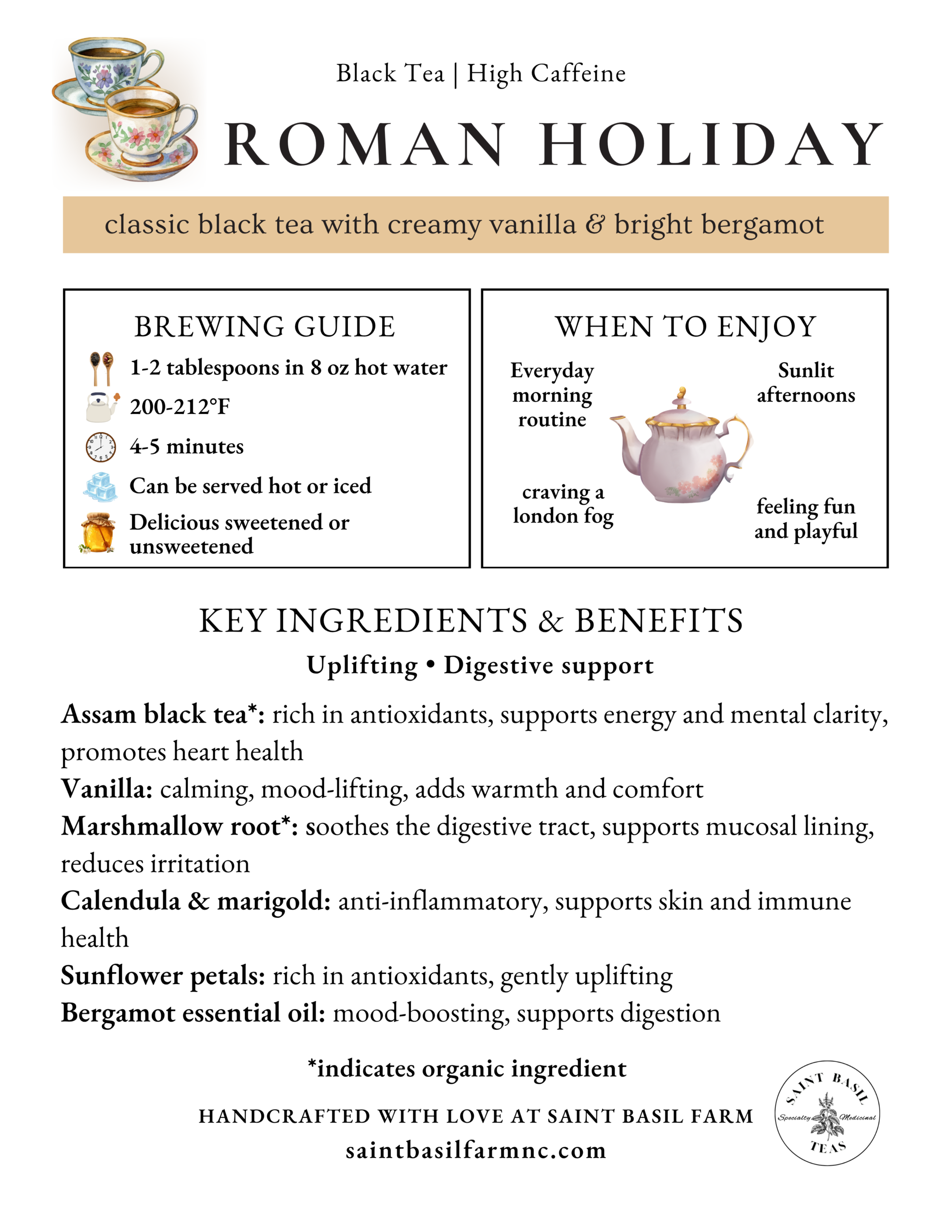 Roman Holiday Black Tea | Energizing & Anti-inflammatory - Image 4